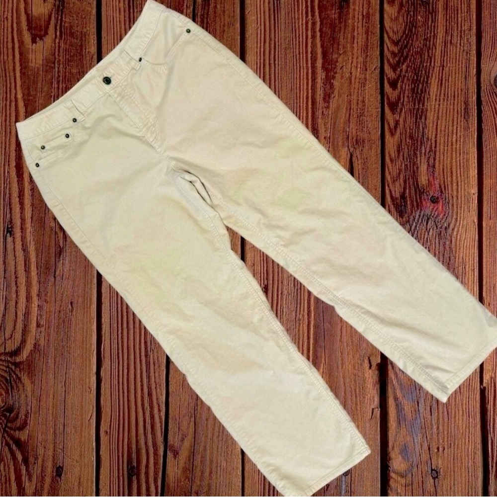 TALBOTS Petites Tan Khaki Velvet 5-Pocket Style Stretch Pants Jeans Fall 10P 10